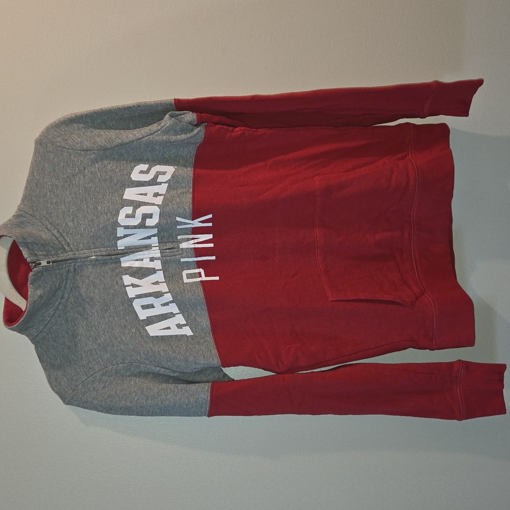 PINK Victoria's Arizona Razorbacks 1/4 Zipup